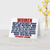 Obama-Zitat der Frauen die Rechte Karte (Gelbe Blume)