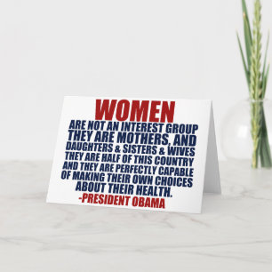Obama-Zitat der Frauen die Rechte Karte