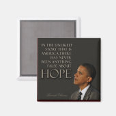 Obama Zitat Magnet (Vorderseite/Rückseite)