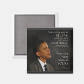 Obama Zitat Magnet (Vorderseite/Rückseite)