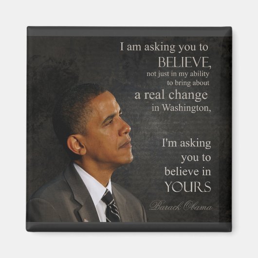 Obama Zitat Magnet (Vorne)