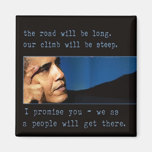 Obama Zitat Magnet (Vorne)