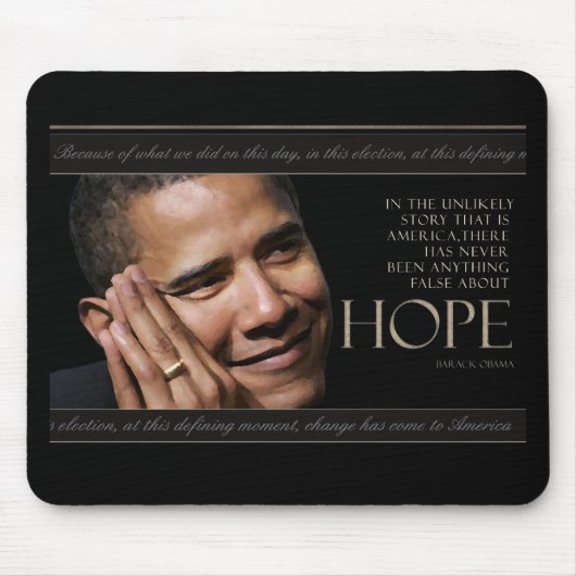 Obama-Zitat Mousepad (Vorne)