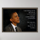 Obama Zitat Poster (Vorne)