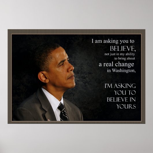 Obama Zitat Poster (Vorne)