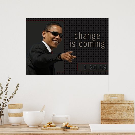 Obama Zitat Poster (Küche)