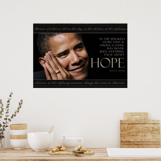 Obama Zitat Poster (Küche)