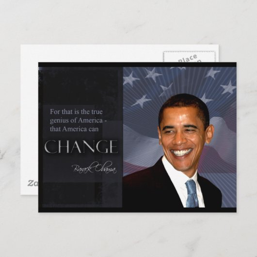 Obama Zitat Postkarte (Vorne/Hinten)