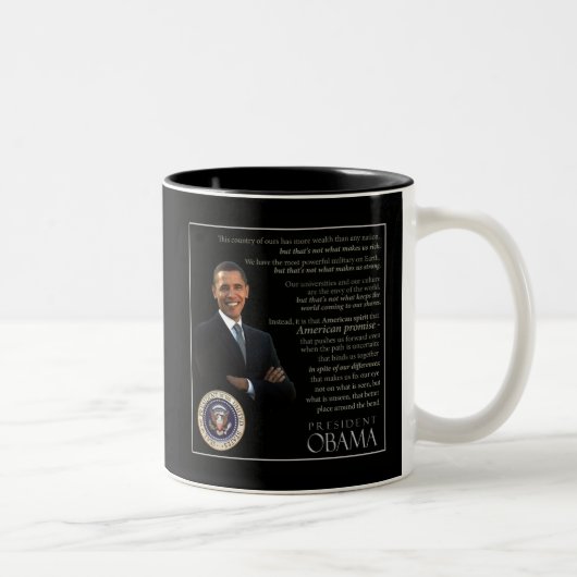 Obama-Zitat-Tasse - 6 von 6 Zweifarbige Tasse (Rechts)