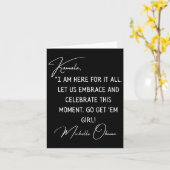 Obama Zitat zur Amtseinführung von Kamala Harris 2 Karte (Gelbe Blume)