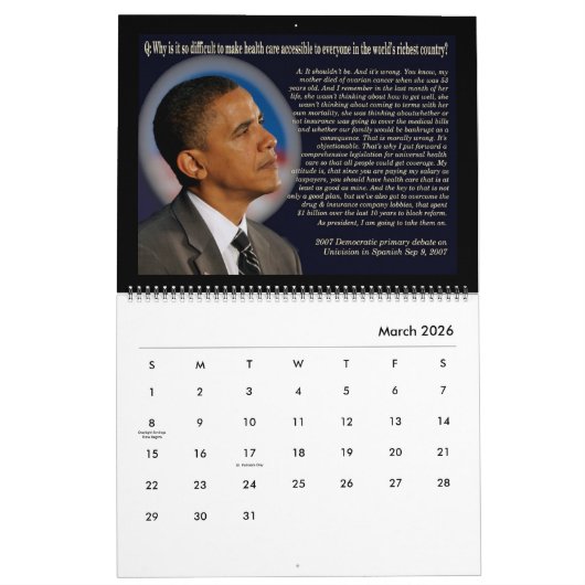 Obama Zitate 2016 Kalender (Mär 2026)