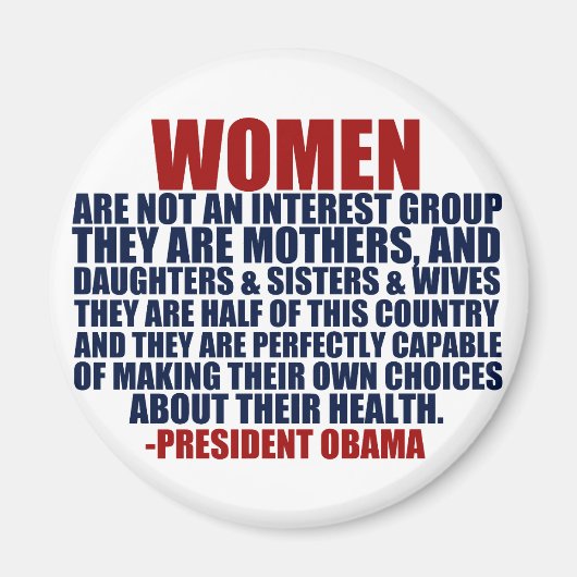 Obama zitiert Frauenrechte Magnet (Vorne)