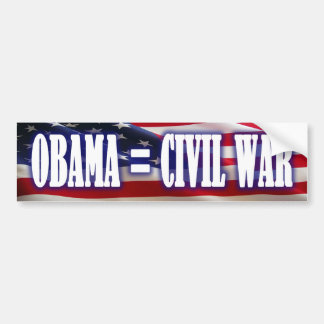 Obama = ziviler Kriegs-Autoaufkleber Autoaufkleber