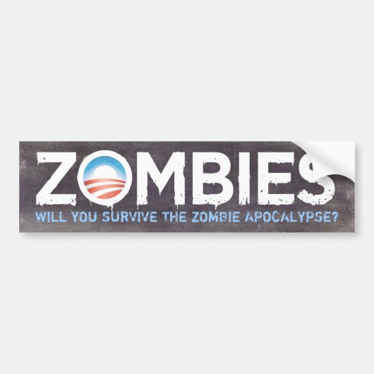 Obama-Zombie-Autoaufkleber Autoaufkleber (Vorne)