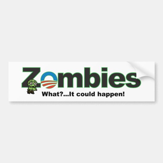 Obama-Zombie-Autoaufkleber Autoaufkleber (Vorne)