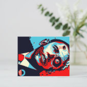 Obama-Zombie Postkarte (Stehend Vorderseite)