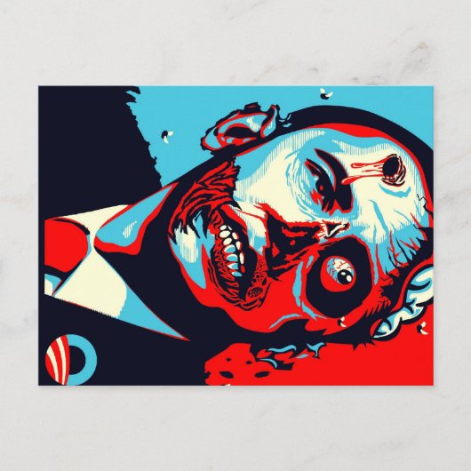 Obama-Zombie Postkarte (Vorderseite)