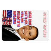 Obama, Zurück zu Back_Premium Flexi Magnet (Horizontal)