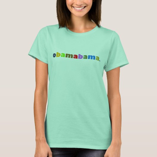 obamabama farbiges Logo T-Shirt (Vorderseite)
