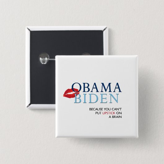 ObamaBiden Knopf - AntiPalin/McCain Button (Vorne & Hinten)
