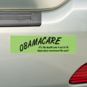 Obamacare AntiObama lustiger Autoaufkleber (Auf Auto)
