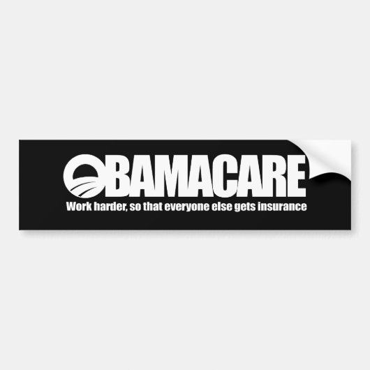 OBAMACARE - ARBEITEN SCHWERER AUTOAUFKLEBER (Vorne)