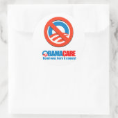Obamacare - Bend hier drüben kommt es Runder Aufkleber (Tasche)