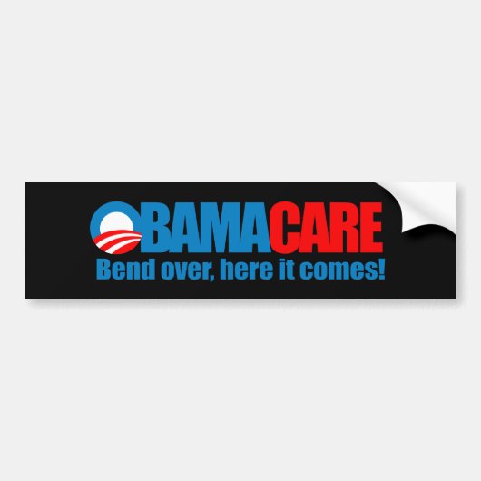 Obamacare - Biegung hierhin kommt sie Autoaufkleber (Vorne)