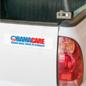 Obamacare - Biegung hierhin kommt sie Autoaufkleber (Auf Lkw)
