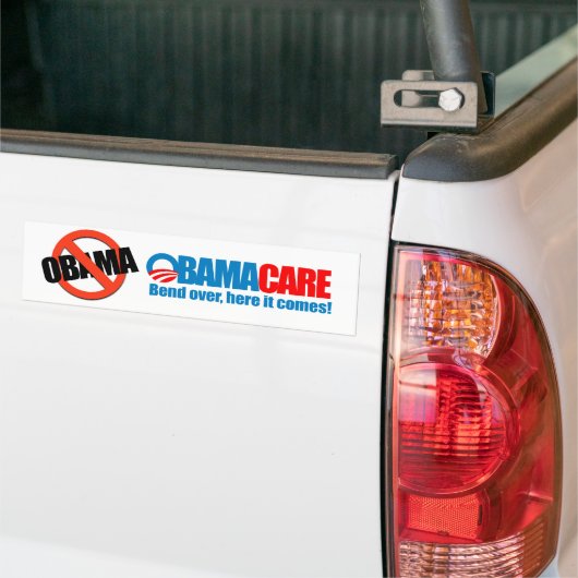Obamacare - Biegung hierhin kommt sie Autoaufkleber (Auf Lkw)
