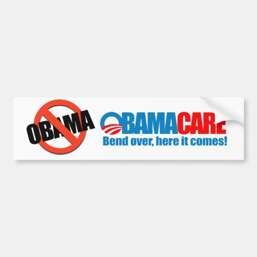 Obamacare - Biegung hierhin kommt sie Autoaufkleber (Vorne)