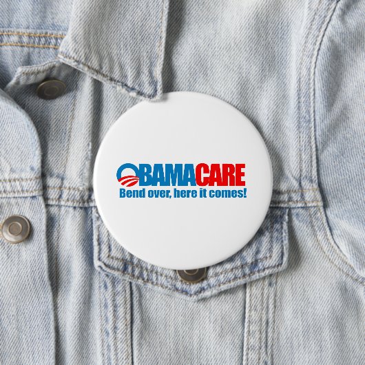 Obamacare - Biegung hierhin kommt sie Button (Beispiel)