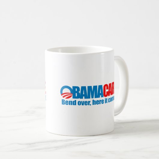 Obamacare - Biegung hierhin kommt sie Kaffeetasse (VorderseiteRechts)