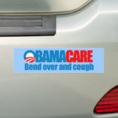 Obamacare - Biegung vorbei und Husten Autoaufkleber (Auf Auto)