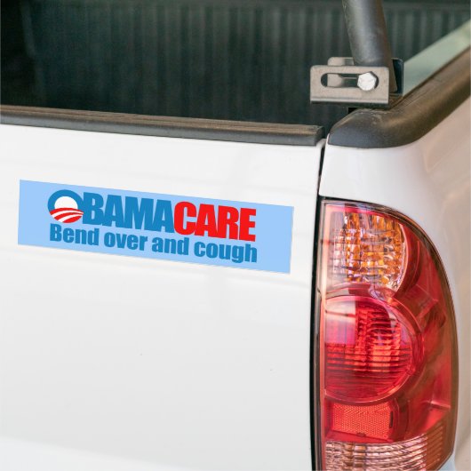 Obamacare - Biegung vorbei und Husten Autoaufkleber (Auf Lkw)