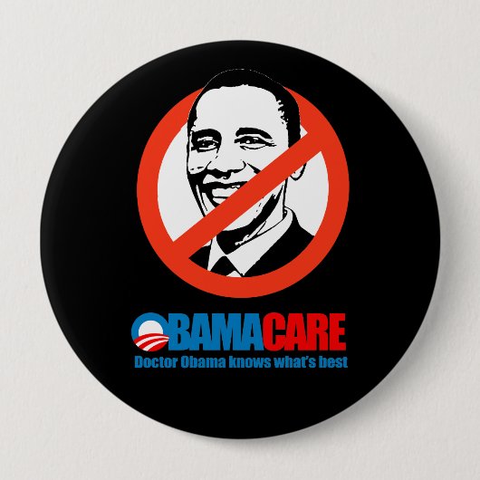 Obamacare - Doktor Obama weiß, was am besten ist Button (Vorderseite)