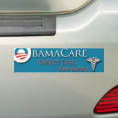 Obamacare erwarten weniger Paymore Autoaufkleber (Auf Auto)