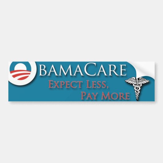 Obamacare erwarten weniger Paymore Autoaufkleber (Vorne)