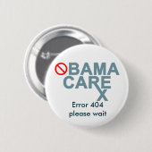 Obamacare:  Fehler 404… warten bitte Button (Vorne & Hinten)