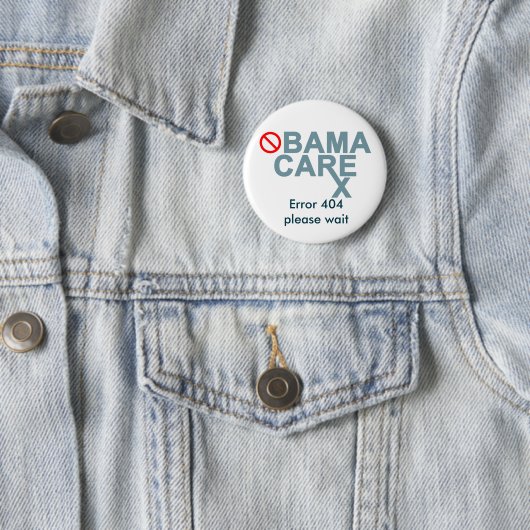 Obamacare: Fehler 404… warten bitte Button (Beispiel)