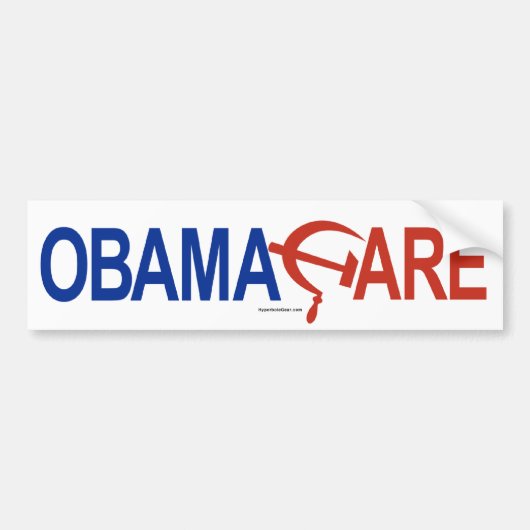 Obamacare - Hammer u. Sichel Autoaufkleber (Vorne)