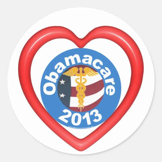 Obamacare Heart Sticker (Vorderseite)