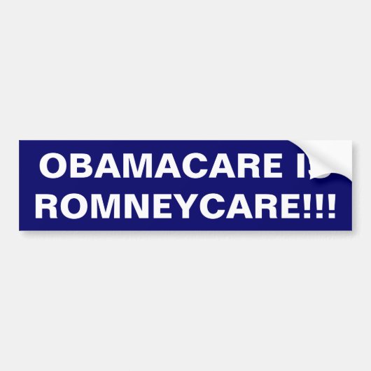 "Obamacare ist Romneycare!!!!" Autoaufkleber (Vorne)