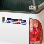 Obamacare ist wie eine SCHEMEL-PROBE Autoaufkleber (Auf Lkw)