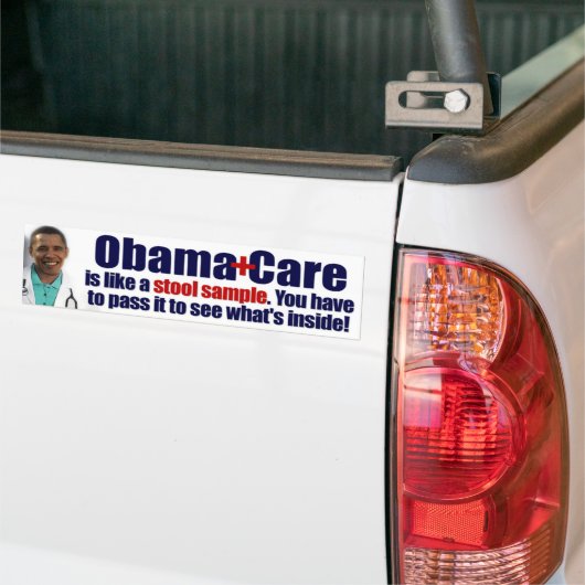 Obamacare ist wie eine SCHEMEL-PROBE Autoaufkleber (Auf Lkw)