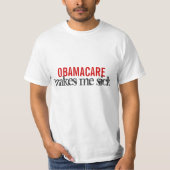 OBAMACARE krank T-Shirt (Vorderseite)