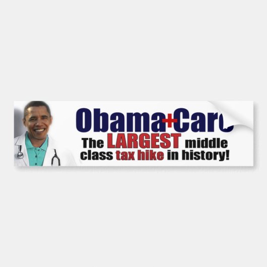 ObamaCare: Mittelstand-Steuererhöhung Autoaufkleber (Vorne)