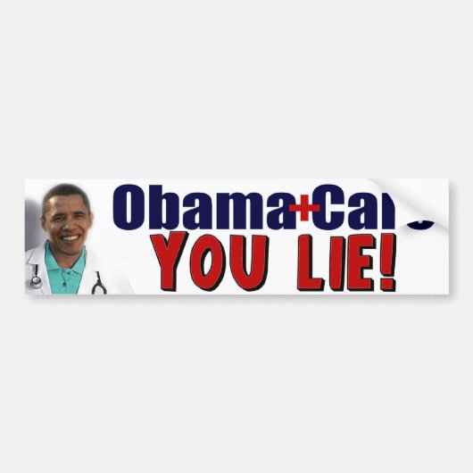 ObamaCare: "Sie Lüge! " Autoaufkleber (Vorne)