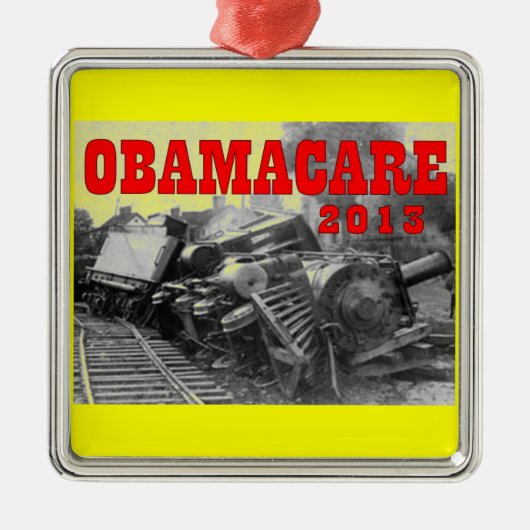 OBAMACARE SILBERNES ORNAMENT (Vorne)