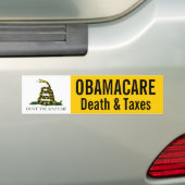 Obamacare -- Tod und Steuern Autoaufkleber (Auf Auto)